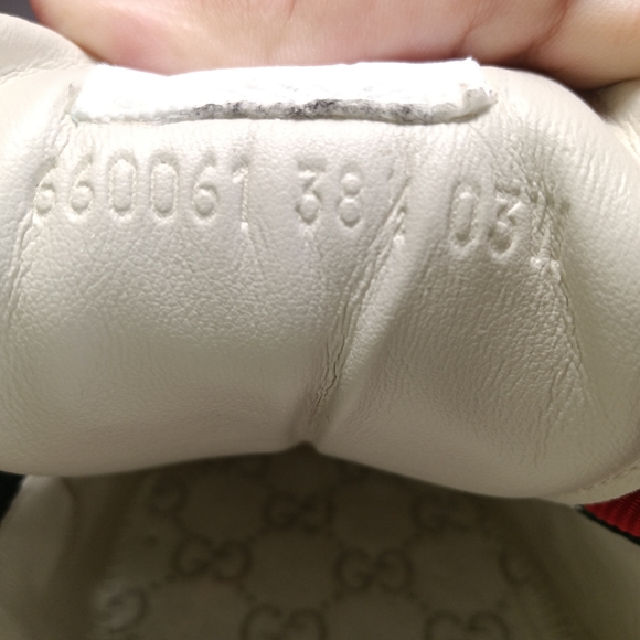 NEW GUCCI RHYTON EVOLUTION CUT-OUT SNEAKERS WHITE WEB LOGO SZ 38.5 - Picture 16 of 16